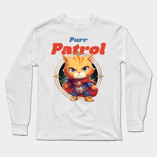 Purr Patrol: Cat Lover Long Sleeve T-Shirt